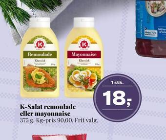 Dagli'Brugsen K-salat remoulade eller mayonnaise tilbud