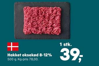Kvickly Hakket oksekød 8-12% tilbud