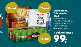 Kvickly Grimbergen, tuborg eller 1664 tilbud