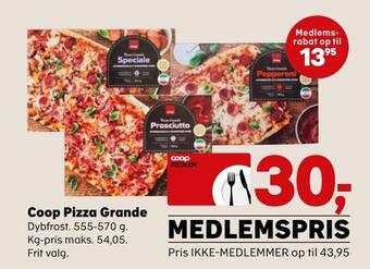 SuperBrugsen Coop pizza grande tilbud