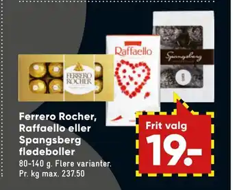 Bilka Ferrero rocher, raffaello eller spangsberg flødeboller tilbud