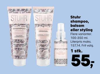 Stuhr shampoo, balsam eller styling