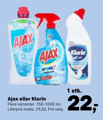 SuperBrugsen Ajax eller klorin tilbud