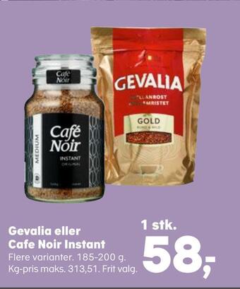 SuperBrugsen Gevalia eller cafe noir instant tilbud