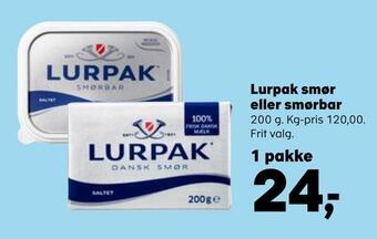 Lurpak smør eller smørbar