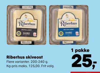 SuperBrugsen Riberhus skiveost tilbud