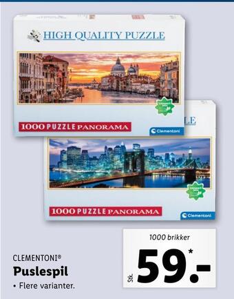 Lidl Puslespil tilbud