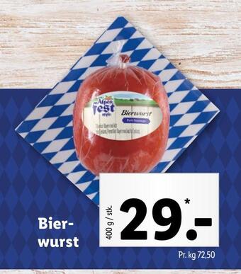 Lidl Bierwurst tilbud