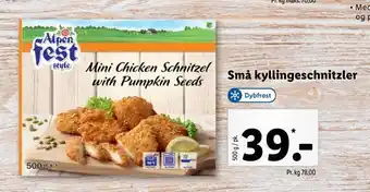 Lidl Små kyllingeschnitzler tilbud