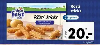 Lidl Rösti sticks tilbud