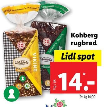 Lidl Kohberg rugbrød tilbud