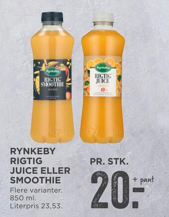 MENY Rynkeby rigtig juice eller smoothie tilbud
