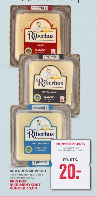 MENY Riberhus skiveost tilbud