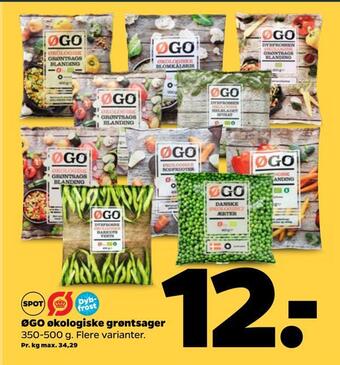 Netto Øgo økologiske grøntsager tilbud