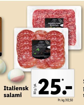Lidl Italiensk salami tilbud