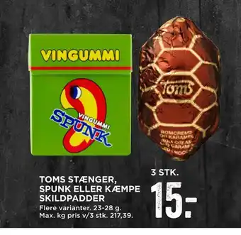 Toms stænger, spunk eller kæmpe skildpadder