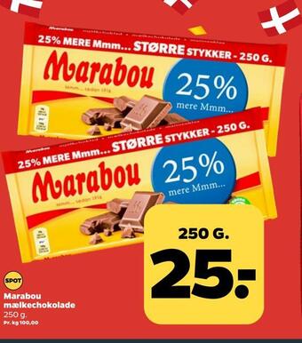 Netto Marabou mælkechokolade tilbud