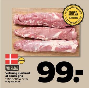 Netto Velsmag mørbrad af dansk gris tilbud
