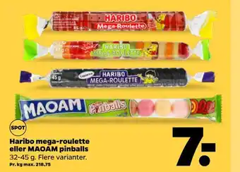 Haribo mega-roulette eller maoam pinballs