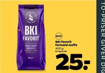 Bki favorit formalet kaffe