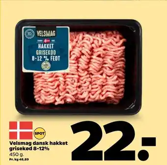 Netto Velsmag dansk hakket grisekød 8-12% tilbud