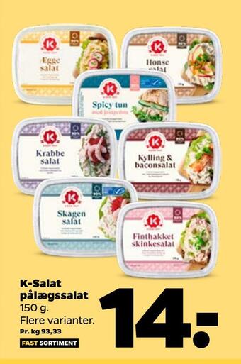 Netto K-salat pålægssalat tilbud