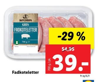 Lidl Fadkoteletter tilbud