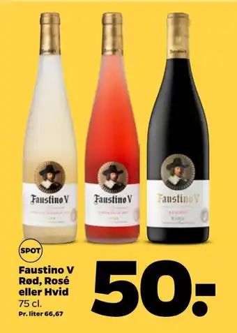 Netto Faustino v rød, rosé eller hvid tilbud