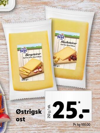 Lidl Østrigsk ost tilbud