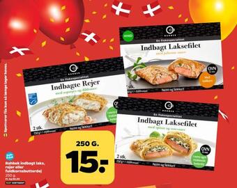 Netto Rahbek indbagt laks, rejer eller fuldkornsbutterdej tilbud