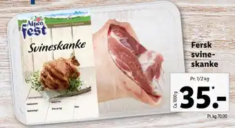 Lidl Fersk svineskanke tilbud