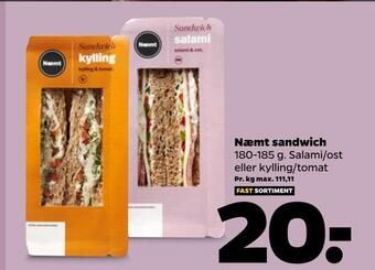 Netto Næmt sandwich tilbud