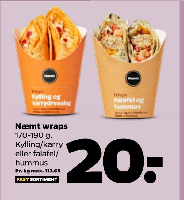 Næmt wraps tilbud hos Netto
