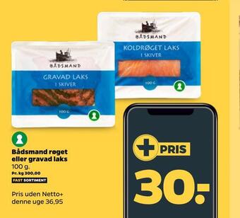 Netto Bådsmand røget eller gravad laks tilbud