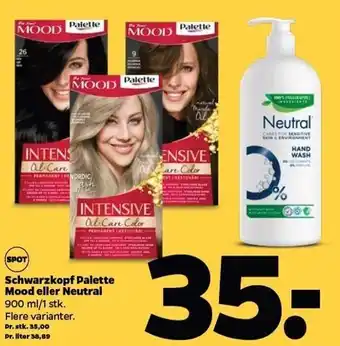 Netto Schwarzkopf palette mood eller neutrak tilbud