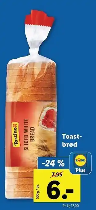 Lidl Tastino toastbrød tilbud