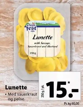 Lidl Alpen fest style lunette tilbud
