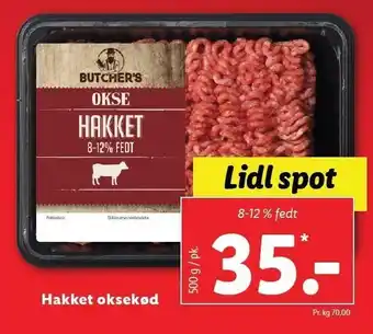 Lidl Butcher's hakket oksekød tilbud