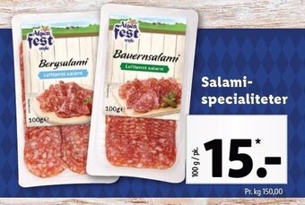 Lidl Salami specialiteter tilbud