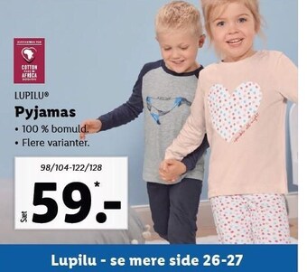 Lidl Lupilu pyjamas tilbud