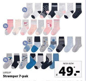 Lidl Lupilu strømper 7-pak tilbud