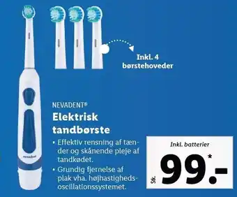 Lidl Nevadent elektrisk tandbørste tilbud