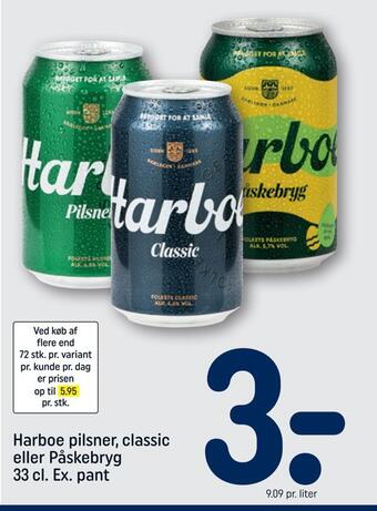 REMA 1000 Harboe pilsner, classic eller påskebryg tilbud
