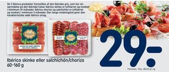 Ibérico skinke eller salchichón/chorizo