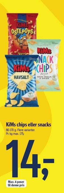 Kims chips eller snacks
