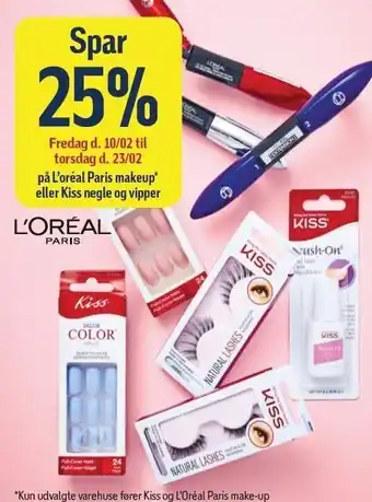 Føtex Spar 25% på lóreal paris makeup eller kiss negle og vipper tilbud