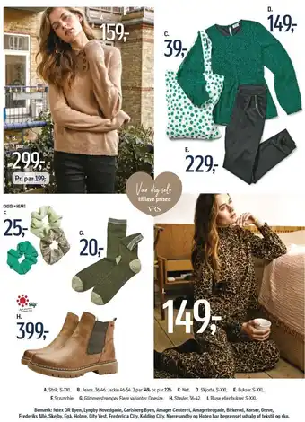 Føtex Strik, jeans, net, skjorte, bukser, scrunchie, glimmerstrømper, støvler, bukser tilbud