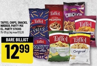 Løvbjerg Taffel chips, snacks, nødder, party mix el. party sticks tilbud