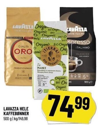 Løvbjerg Lavazza hele kaffebønner tilbud