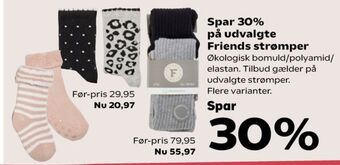 Kvickly Friends strømper tilbud